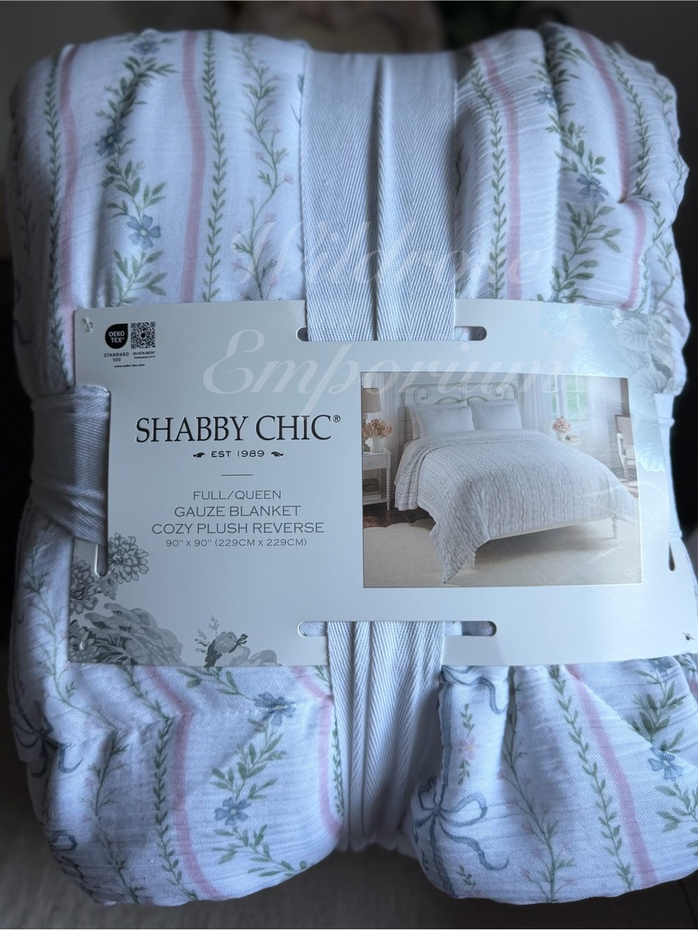 FARMHOUSE RACHEL ASHWELL SHABBY CHIC FLOWER GARDEN BLWS WHIMSICAL THROW BLANKET
